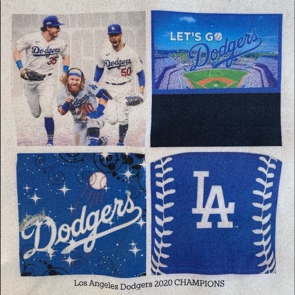 Los Angeles Dodgers Canvas Tote Bag - Picture 2 of 8